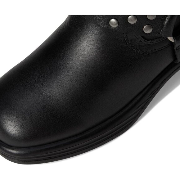 NWT (no box) Steve Madden girls valent motorcycle boots, black with metal size 1 - Picture 5 of 8